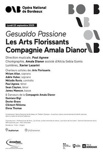 Amala Dianor et Les Arts Florissants : Gesualdo Passione Nuits de Fourvière 2026
