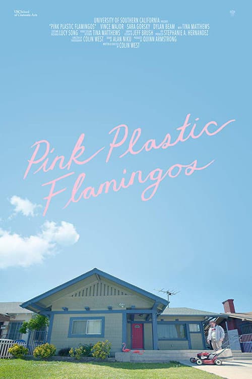 Flamants roses en plastique